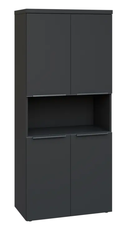 SIN 5 - 84DN kancelářská skříň, 4-dveřová/nika, 1820x800x400, antracit SIN 5 - 84DN kancelářská skříň, 4-dveřová/nika, 1820x800x400, antracit